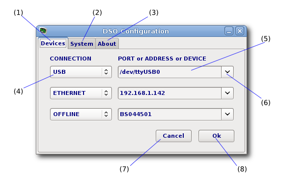 DSO Setup Dialog